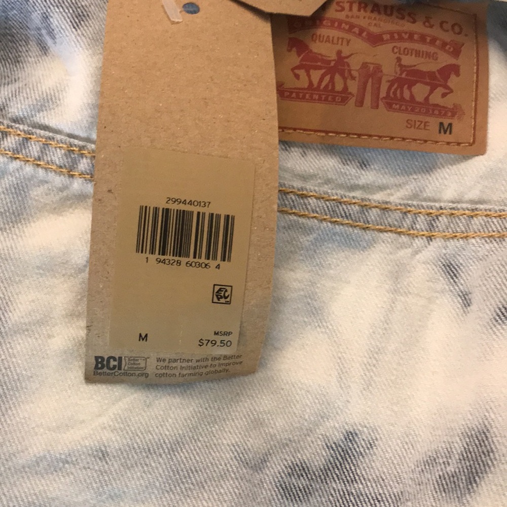 Levi’s Ex-Boyfriend Trucker Jean Jacket Tie Dye M NWT - Picture 8 of 10
